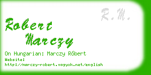 robert marczy business card